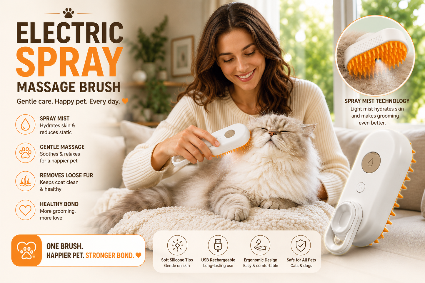 Steam Groom Brush